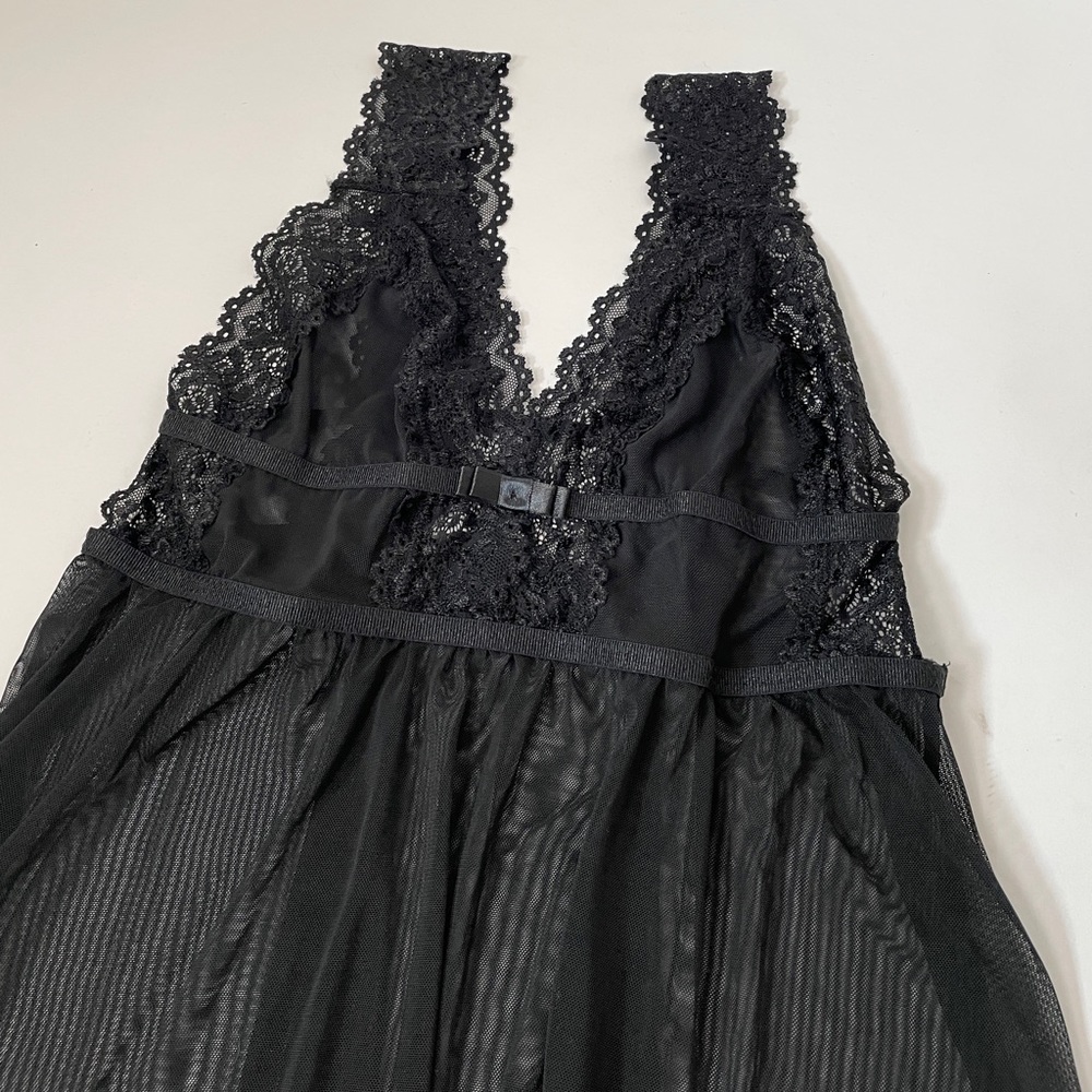 Babydoll Black Sheer Chemise Lingerie